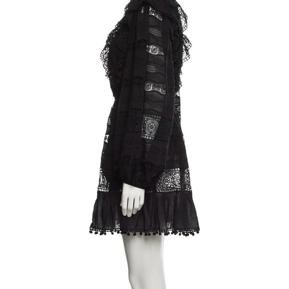 Ulla Johnson Jolie Black Lace Long Sleeve Dress SZ 4 - Picture 7 of 14